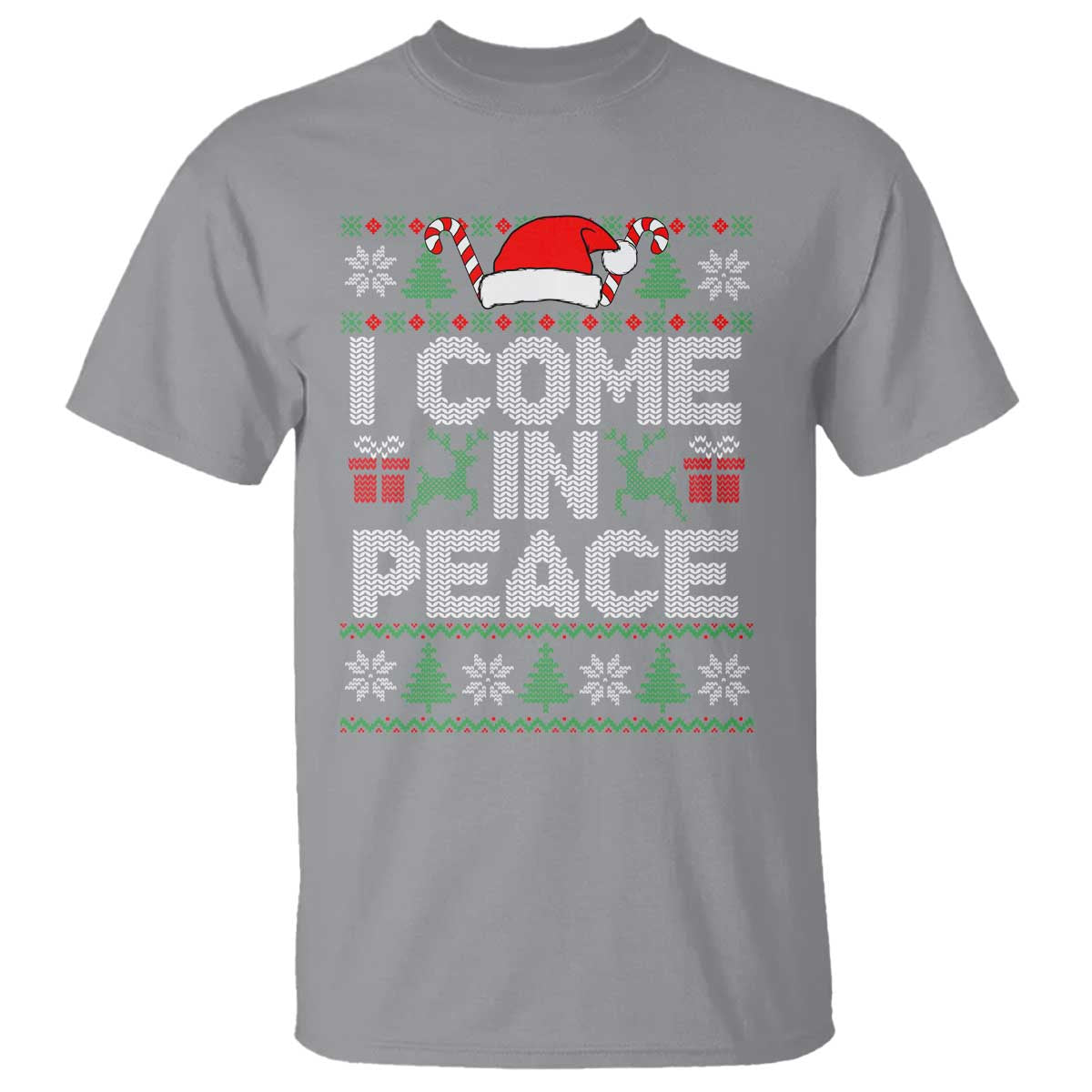 I Come In Peace Funny Christmas Matching Couple T Shirt Offensive Adult Humor Festive Holiday - Wonder Print Shop