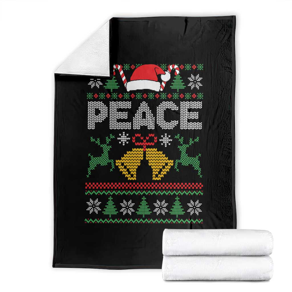 I am Peace Funny Christmas Matching Couple Throw Blanket Offensive Adult Humor Festive Holiday - Wonder Print Shop
