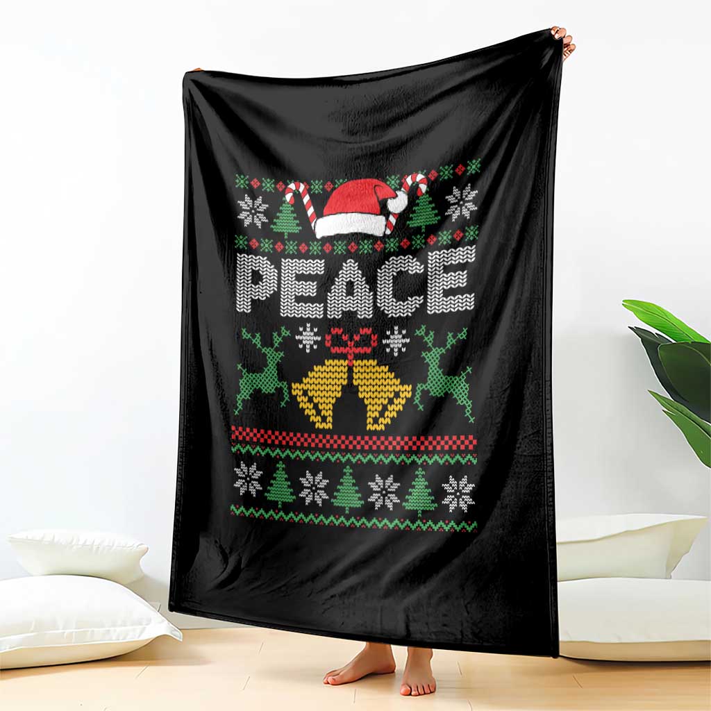 I am Peace Funny Christmas Matching Couple Throw Blanket Offensive Adult Humor Festive Holiday - Wonder Print Shop