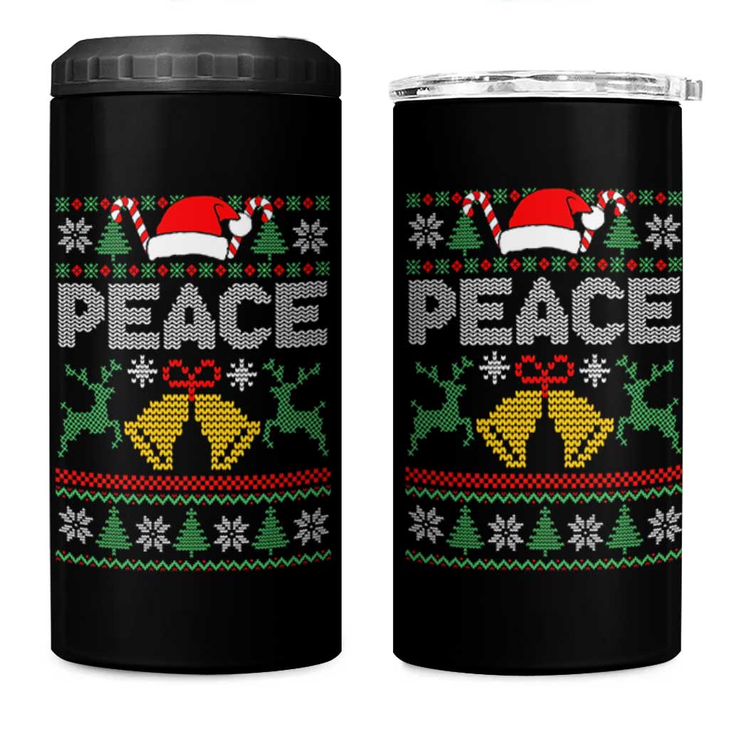 I am Peace Funny Christmas Matching Couple 4 in 1 Can Cooler Tumbler Offensive Adult Humor Festive Holiday - Wonder Print Shop