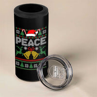 I am Peace Funny Christmas Matching Couple 4 in 1 Can Cooler Tumbler Offensive Adult Humor Festive Holiday - Wonder Print Shop