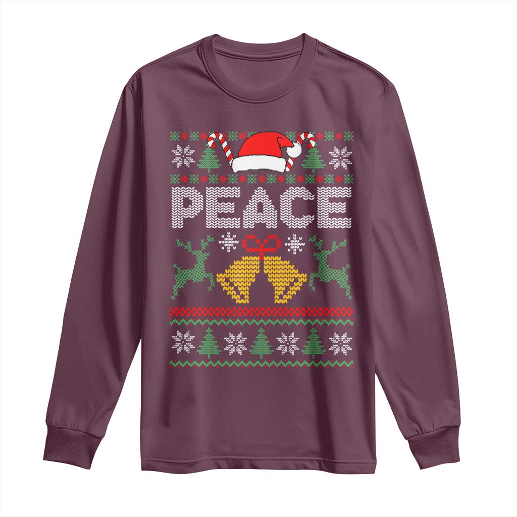 I am Peace Funny Christmas Matching Couple Long Sleeve Shirt Offensive Adult Humor Festive Holiday - Wonder Print Shop