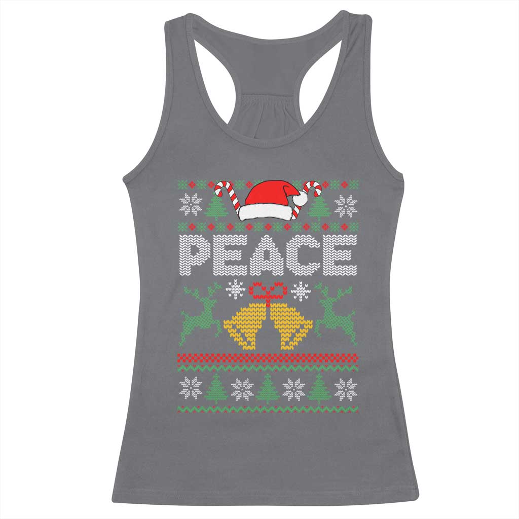I am Peace Funny Christmas Matching Couple Racerback Tank Top Offensive Adult Humor Festive Holiday - Wonder Print Shop