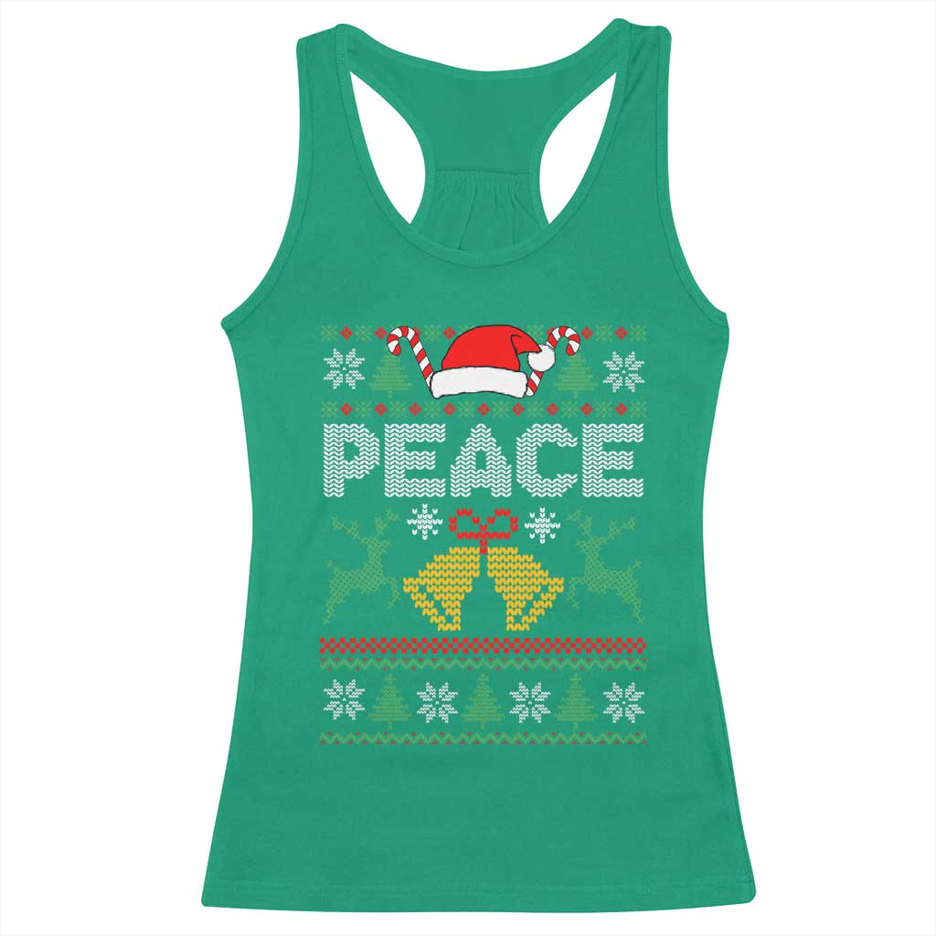 I am Peace Funny Christmas Matching Couple Racerback Tank Top Offensive Adult Humor Festive Holiday - Wonder Print Shop