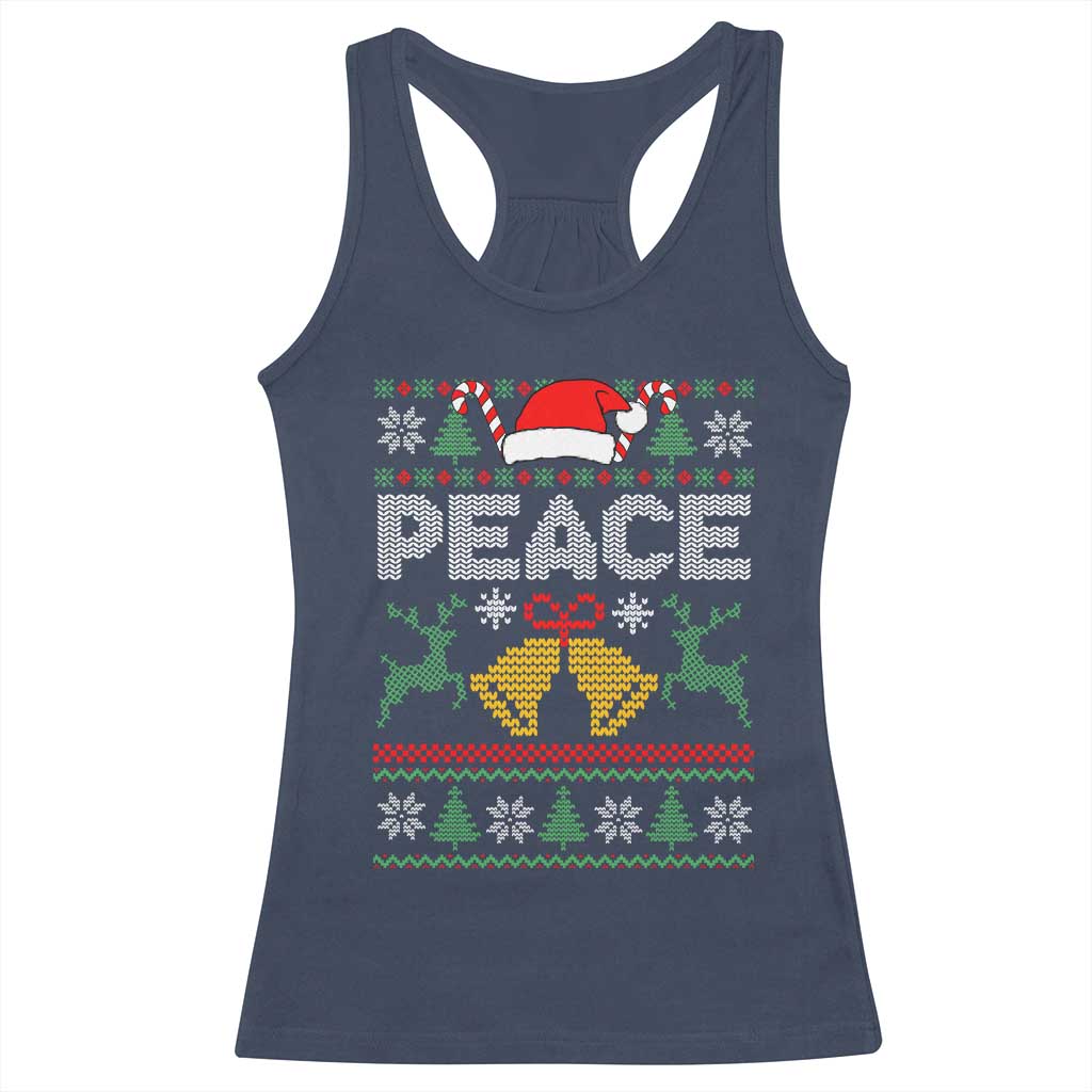 I am Peace Funny Christmas Matching Couple Racerback Tank Top Offensive Adult Humor Festive Holiday - Wonder Print Shop