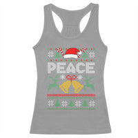 I am Peace Funny Christmas Matching Couple Racerback Tank Top Offensive Adult Humor Festive Holiday - Wonder Print Shop