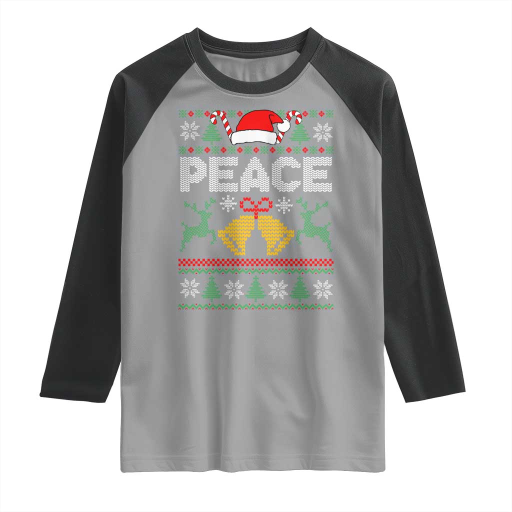 I am Peace Funny Christmas Matching Couple Raglan Shirt Offensive Adult Humor Festive Holiday - Wonder Print Shop