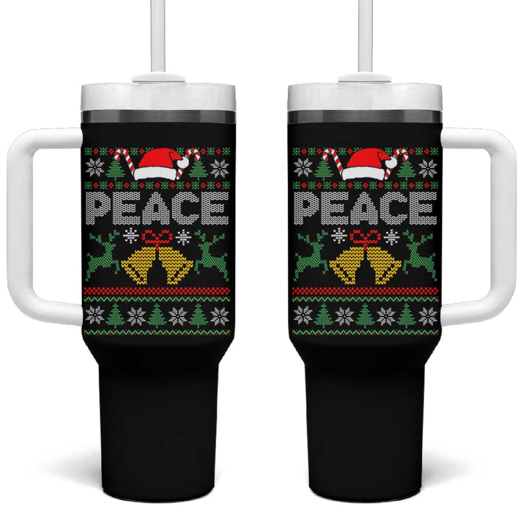 I am Peace Funny Christmas Matching Couple Tumbler With Handle Offensive Adult Humor Festive Holiday - Wonder Print Shop
