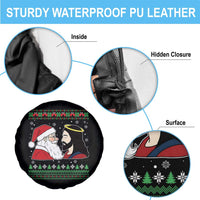 Funny Christmas Santa and Jesus Spare Tire Cover Most Wonderful Time Christian Holiday Gag Gift - Wonder Print Shop