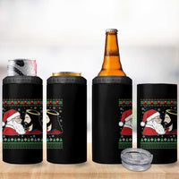 Funny Christmas Santa and Jesus 4 in 1 Can Cooler Tumbler Most Wonderful Time Christian Holiday Gag Gift - Wonder Print Shop