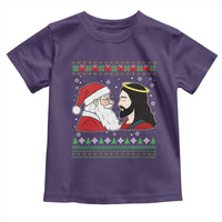 Funny Christmas Santa and Jesus Toddler T Shirt Most Wonderful Time Christian Holiday Gag Gift - Wonder Print Shop