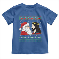 Funny Christmas Santa and Jesus Toddler T Shirt Most Wonderful Time Christian Holiday Gag Gift - Wonder Print Shop