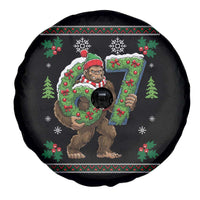67 Meme Christmas Bigfoot Spare Tire Cover Funny Six Seven Wreath Sasquatch Holiday Gag Gift - Wonder Print Shop