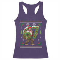 67 Meme Christmas Bigfoot Racerback Tank Top Funny Six Seven Wreath Sasquatch Holiday Gag Gift - Wonder Print Shop