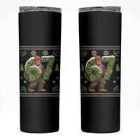 67 Meme Christmas Bigfoot Skinny Tumbler Funny Six Seven Wreath Sasquatch Holiday Gag Gift - Wonder Print Shop