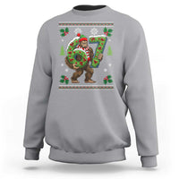 67 Meme Christmas Bigfoot Sweatshirt Funny Six Seven Wreath Sasquatch Holiday Gag Gift - Wonder Print Shop