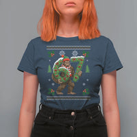 67 Meme Christmas Bigfoot T Shirt For Women Funny Six Seven Wreath Sasquatch Holiday Gag Gift - Wonder Print Shop