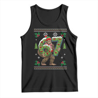 67 Meme Christmas Bigfoot Tank Top Funny Six Seven Wreath Sasquatch Holiday Gag Gift - Wonder Print Shop