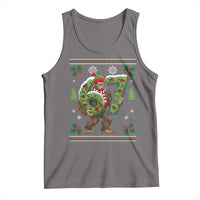 67 Meme Christmas Bigfoot Tank Top Funny Six Seven Wreath Sasquatch Holiday Gag Gift - Wonder Print Shop