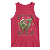 67 Meme Christmas Bigfoot Tank Top Funny Six Seven Wreath Sasquatch Holiday Gag Gift - Wonder Print Shop