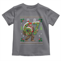 67 Meme Christmas Bigfoot Toddler T Shirt Funny Six Seven Wreath Sasquatch Holiday Gag Gift - Wonder Print Shop
