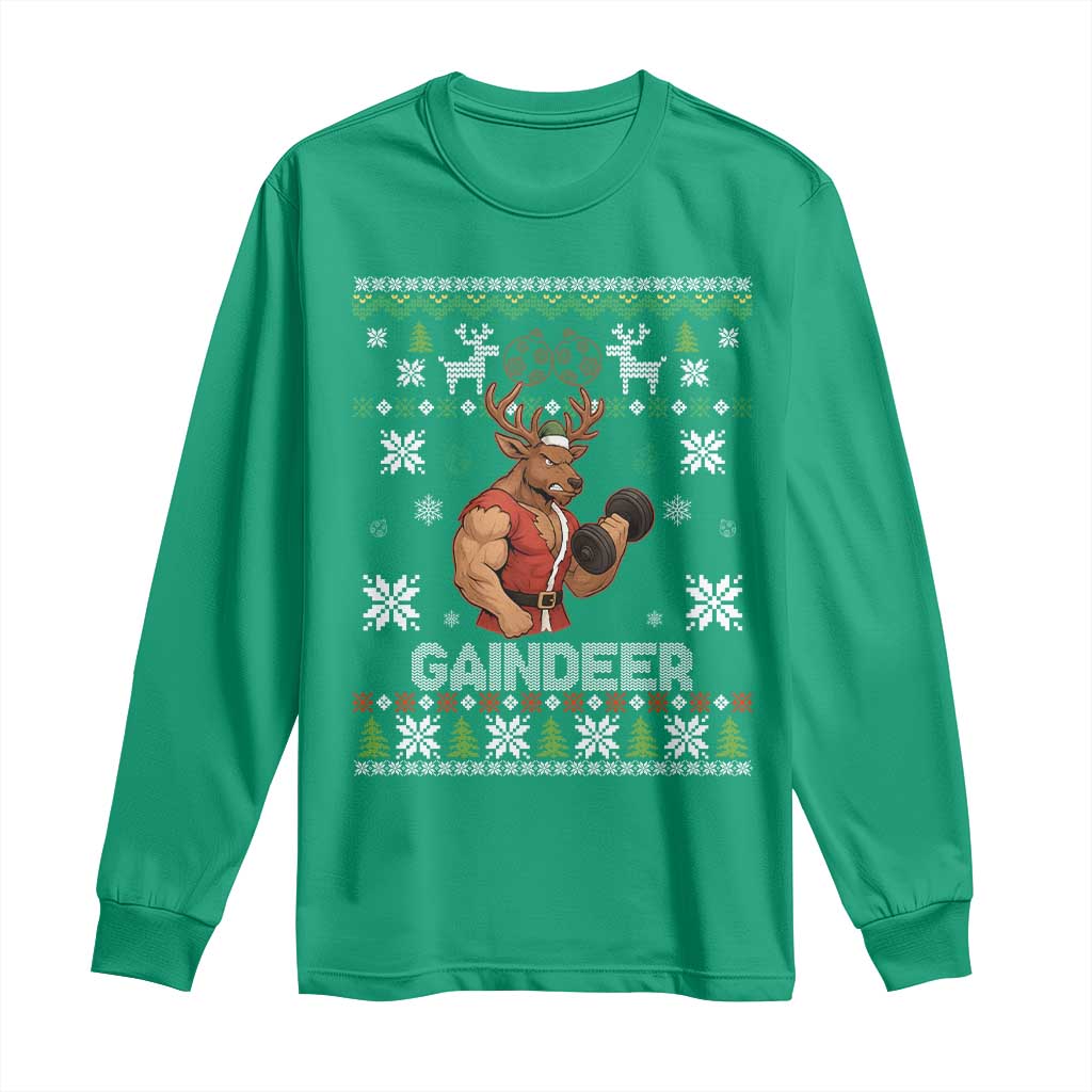 Christmas Bruh 67 Green Hands Long Sleeve Shirt Monster Six Seven Meme Holiday Gag Gift - Wonder Print Shop