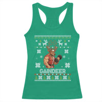Christmas Bruh 67 Green Hands Racerback Tank Top Monster Six Seven Meme Holiday Gag Gift - Wonder Print Shop