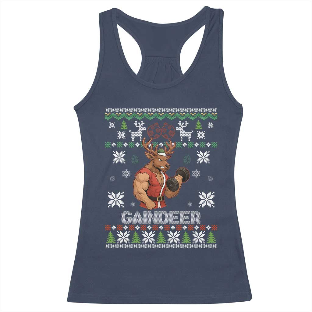 Christmas Bruh 67 Green Hands Racerback Tank Top Monster Six Seven Meme Holiday Gag Gift - Wonder Print Shop