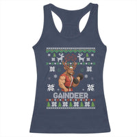 Christmas Bruh 67 Green Hands Racerback Tank Top Monster Six Seven Meme Holiday Gag Gift - Wonder Print Shop