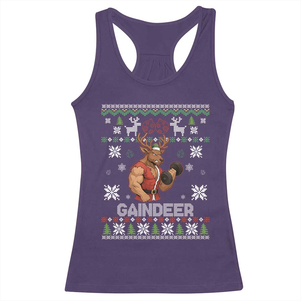 Christmas Bruh 67 Green Hands Racerback Tank Top Monster Six Seven Meme Holiday Gag Gift - Wonder Print Shop