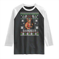 Christmas Bruh 67 Green Hands Raglan Shirt Monster Six Seven Meme Holiday Gag Gift - Wonder Print Shop