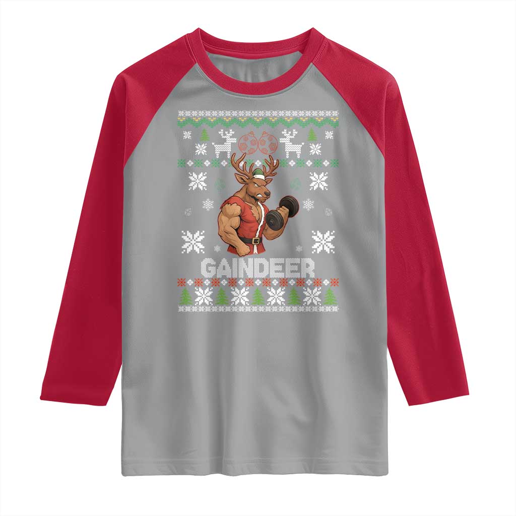 Christmas Bruh 67 Green Hands Raglan Shirt Monster Six Seven Meme Holiday Gag Gift - Wonder Print Shop