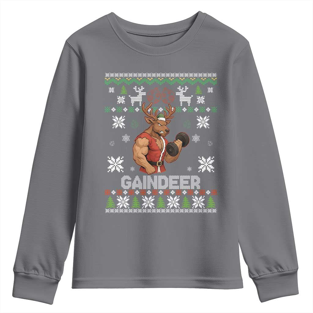Christmas Bruh 67 Green Hands Youth Sweatshirt Monster Six Seven Meme Holiday Gag Gift - Wonder Print Shop