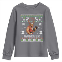 Christmas Bruh 67 Green Hands Youth Sweatshirt Monster Six Seven Meme Holiday Gag Gift - Wonder Print Shop