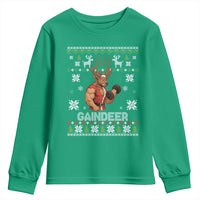 Christmas Bruh 67 Green Hands Youth Sweatshirt Monster Six Seven Meme Holiday Gag Gift - Wonder Print Shop