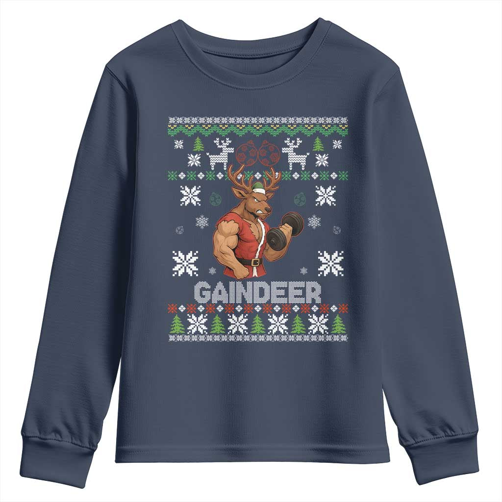 Christmas Bruh 67 Green Hands Youth Sweatshirt Monster Six Seven Meme Holiday Gag Gift - Wonder Print Shop