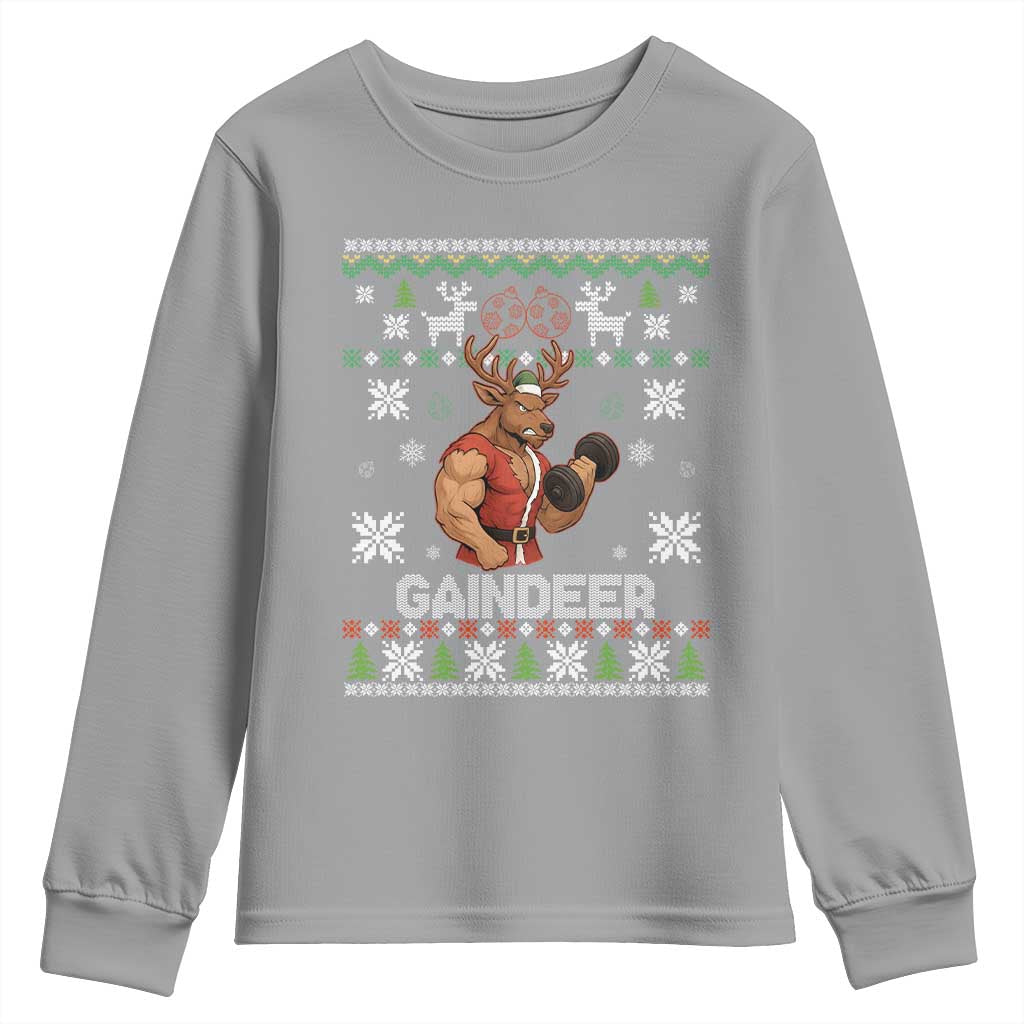 Christmas Bruh 67 Green Hands Youth Sweatshirt Monster Six Seven Meme Holiday Gag Gift - Wonder Print Shop