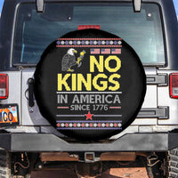 Funny Patriotic Christmas No Kings in America Spare Tire Cover Since 1776 Bald Eagle Ugly Sweater - Wonder Print Shop