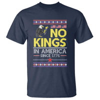 Funny Patriotic Christmas No Kings in America T Shirt Since 1776 Bald Eagle Ugly Sweater - Wonder Print Shop