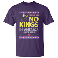 Funny Patriotic Christmas No Kings in America T Shirt Since 1776 Bald Eagle Ugly Sweater - Wonder Print Shop