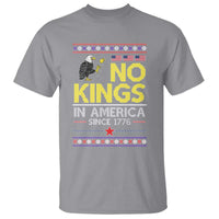 Funny Patriotic Christmas No Kings in America T Shirt Since 1776 Bald Eagle Ugly Sweater - Wonder Print Shop