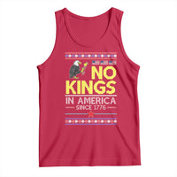 Funny Patriotic Christmas No Kings in America Tank Top Since 1776 Bald Eagle Ugly Sweater - Wonder Print Shop
