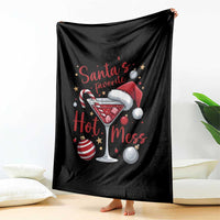Funny Santa Favorite Hot Mess Throw Blanket Christmas Drinking Cocktail Lover - Wonder Print Shop