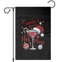 Funny Santa Favorite Hot Mess Garden Flag Christmas Drinking Cocktail Lover - Wonder Print Shop