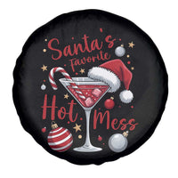 Funny Santa Favorite Hot Mess Spare Tire Cover Christmas Drinking Cocktail Lover - Wonder Print Shop