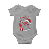 Funny Santa Favorite Hot Mess Baby Onesie Christmas Drinking Cocktail Lover - Wonder Print Shop
