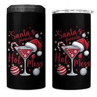 Funny Santa Favorite Hot Mess 4 in 1 Can Cooler Tumbler Christmas Drinking Cocktail Lover - Wonder Print Shop