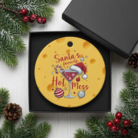 Funny Santa Favorite Hot Mess Ceramic Ornament Christmas Drinking Cocktail Lover - Wonder Print Shop