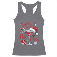 Funny Santa Favorite Hot Mess Racerback Tank Top Christmas Drinking Cocktail Lover - Wonder Print Shop