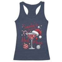 Funny Santa Favorite Hot Mess Racerback Tank Top Christmas Drinking Cocktail Lover - Wonder Print Shop